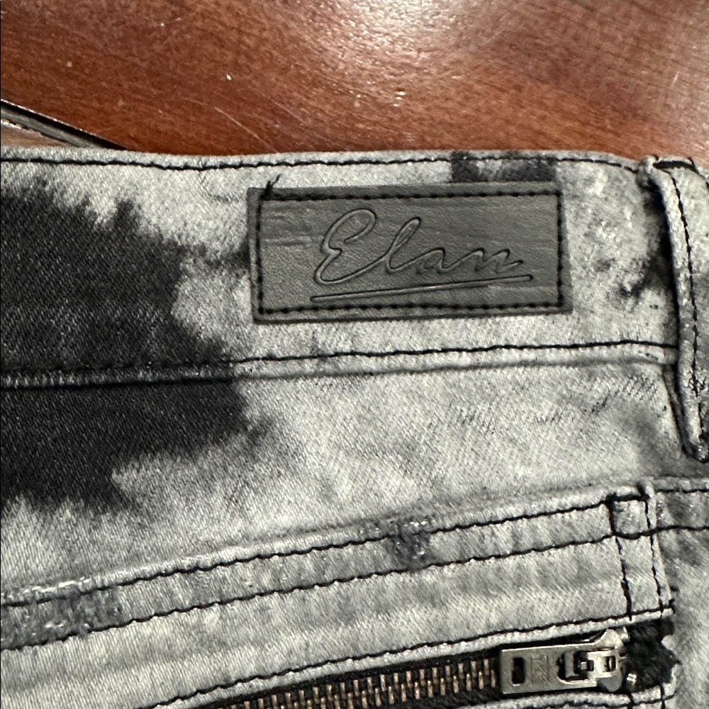 Elan Black and Gray Tie-Dye Jeans - Picture 3 of 3